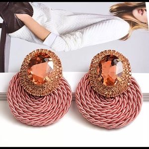 Boho Chic Crystal Rhinestone Earrings